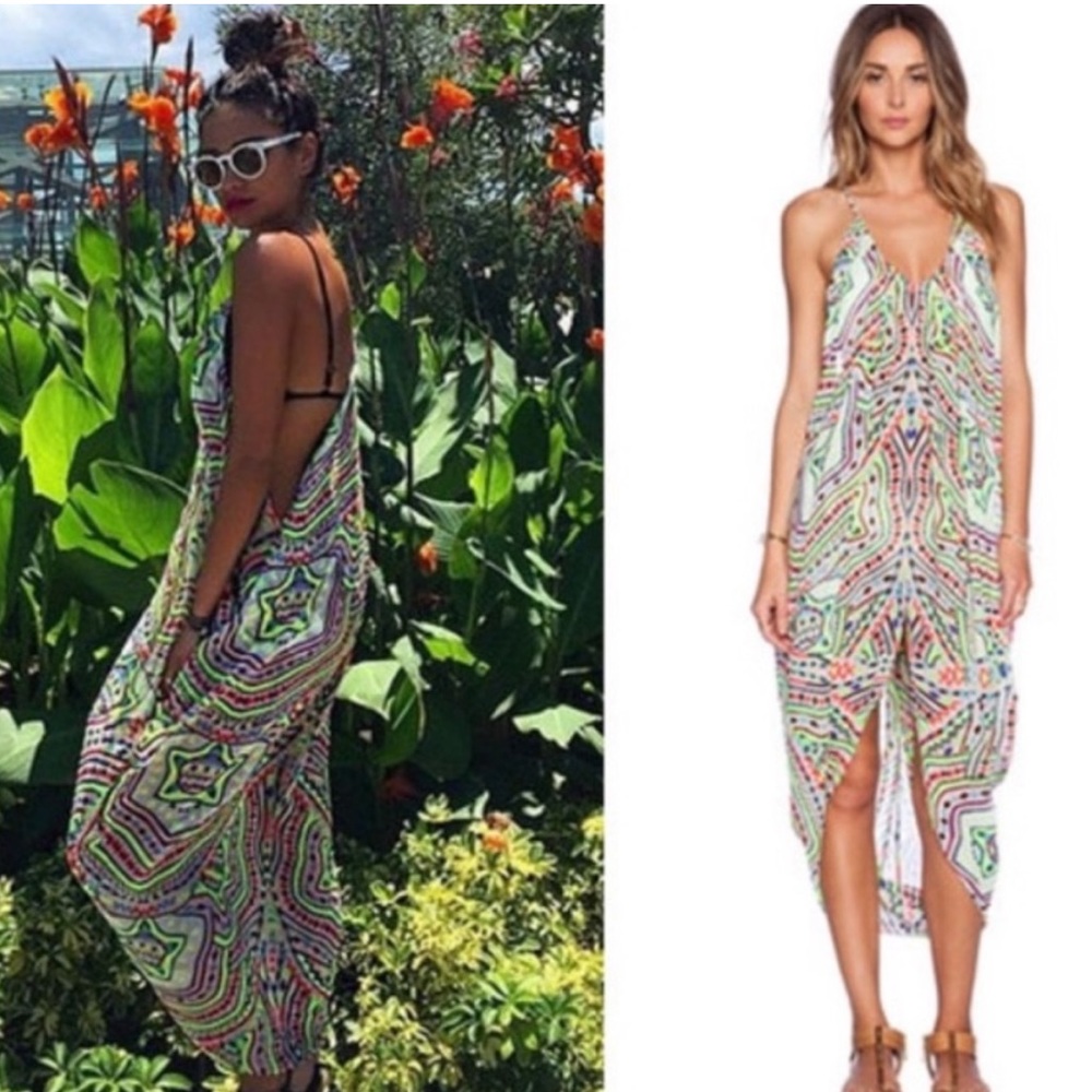Mara Hoffman *Rare* Swimsuit Coverup Multicolor Adjustable Draped Dress